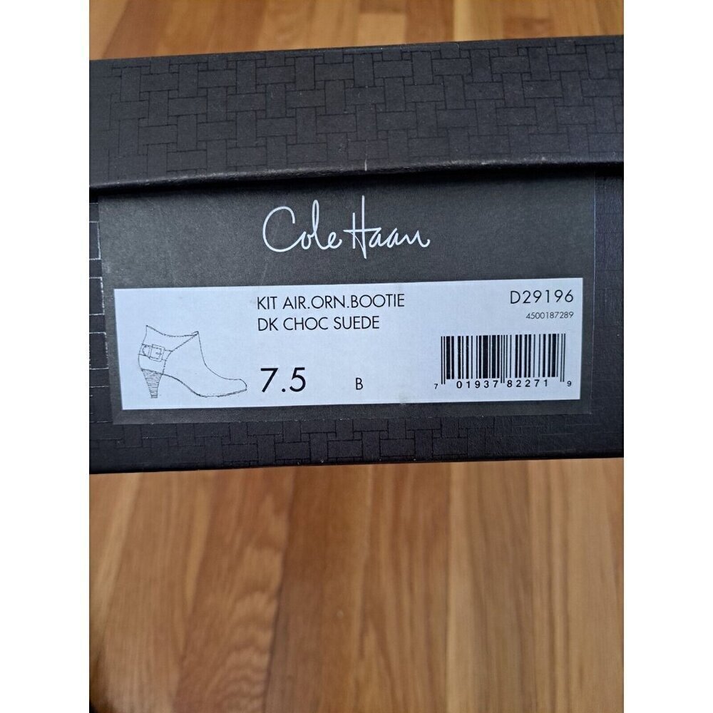 Cole Haan Women's Brown Suede Bootie D29196 In Box Duster Bag Business Academia - Picture 9 of 12